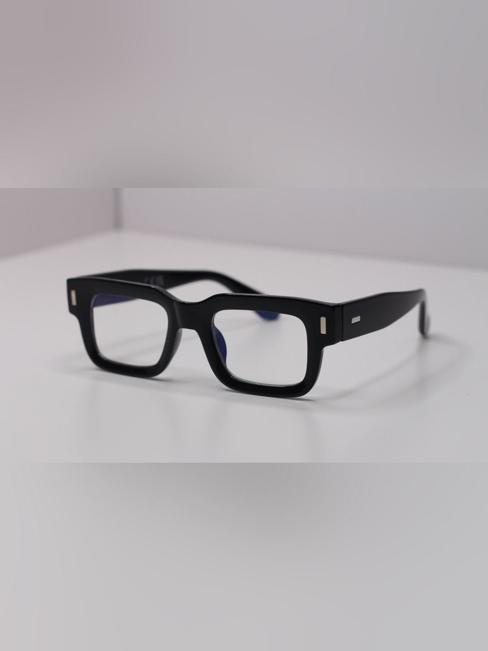 Men's Black Bold Square Glasses